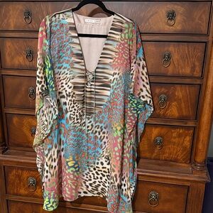 Trina Turk Colorful Animal Print Tunic